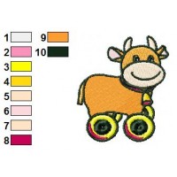 Cow Toy Embroidery Design